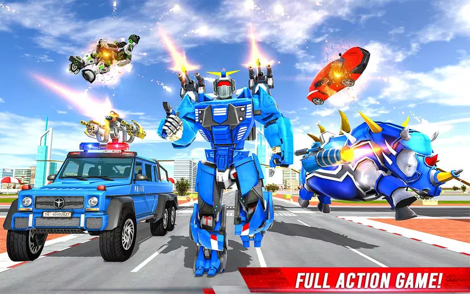 Rhino Robot: Mech Robot Game Zrzut ekranu 3