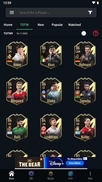 FUTBIN 24 Database & Draft Скриншот 2