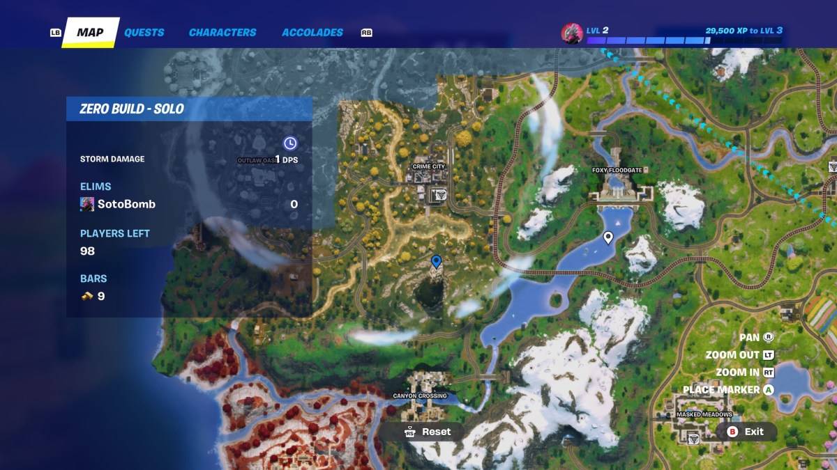 Emplacement secret de Wolf Pack dans Fortnite Chapter 6, saison 2.