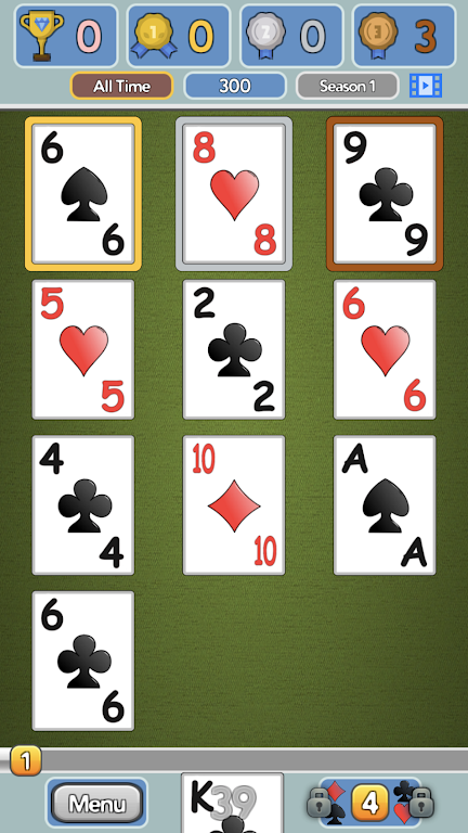 One Stack Solitaire: Free Card Game Capture d'écran 2