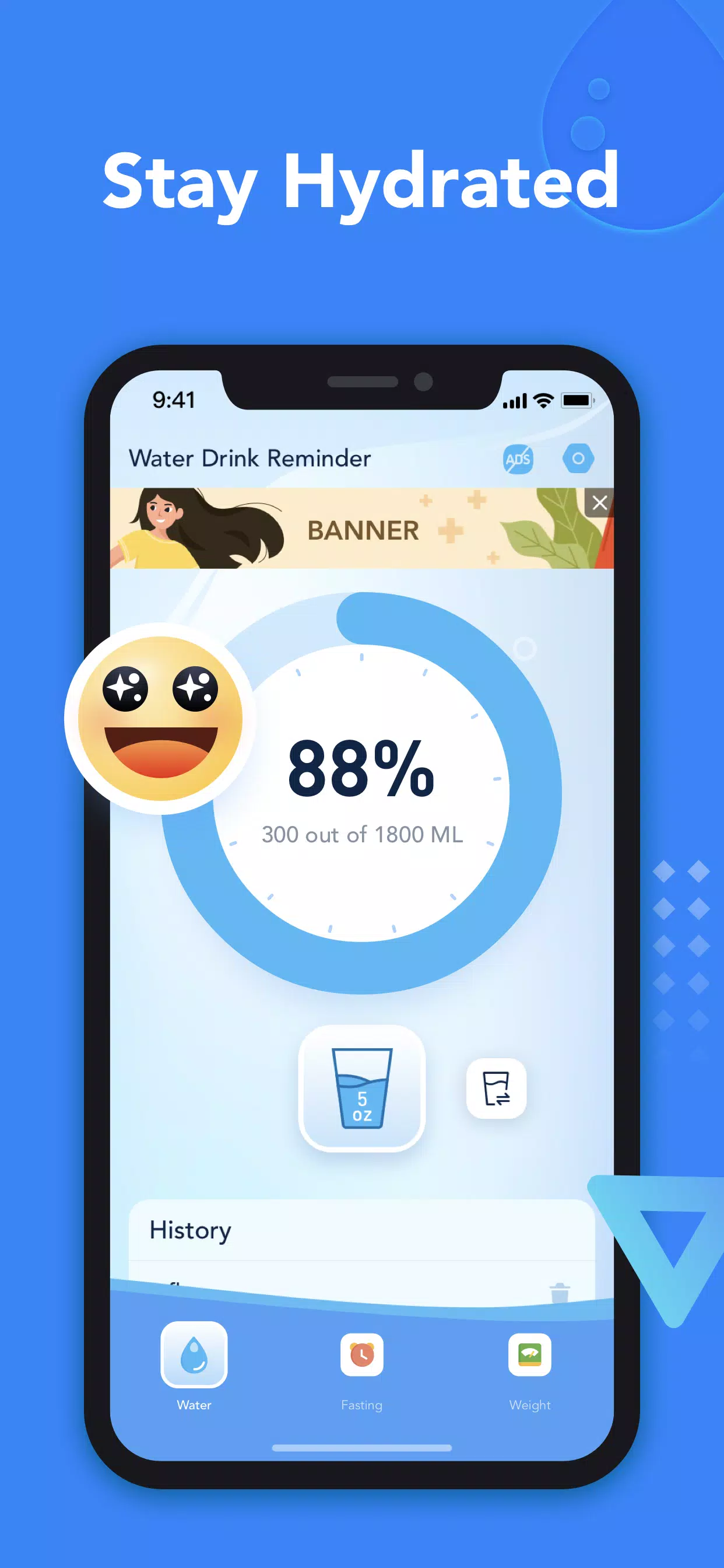 Drink Water & Fasting Tracker Capture d'écran 0