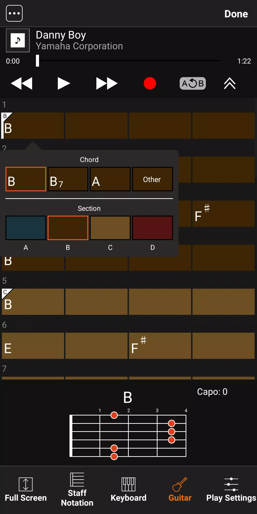 Chord Tracker Captura de pantalla 3