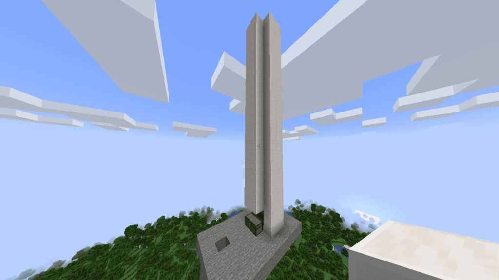 Wieża 4x4 dla mob spawner w Minecraft