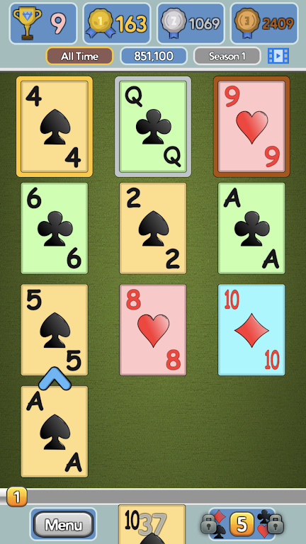 One Stack Solitaire: Free Card Game Capture d'écran 0