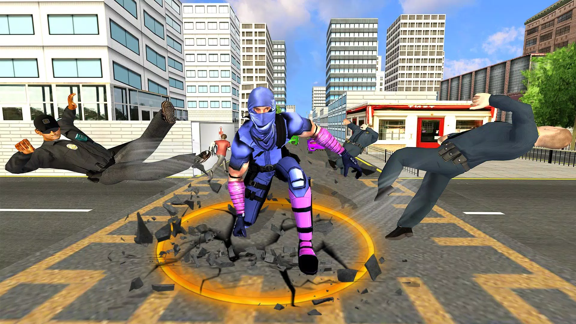 Flying Ninja Hero Crime Chase Captura de pantalla 1