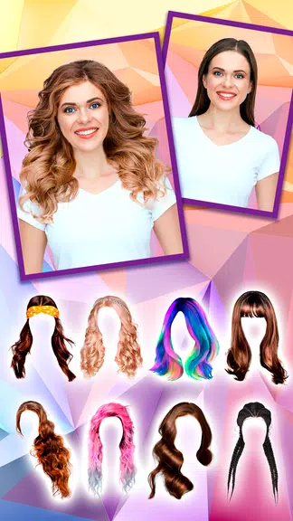 Woman Hairstyle Photo Editor ဖန်သားပြင်ဓာတ်ပုံ 2