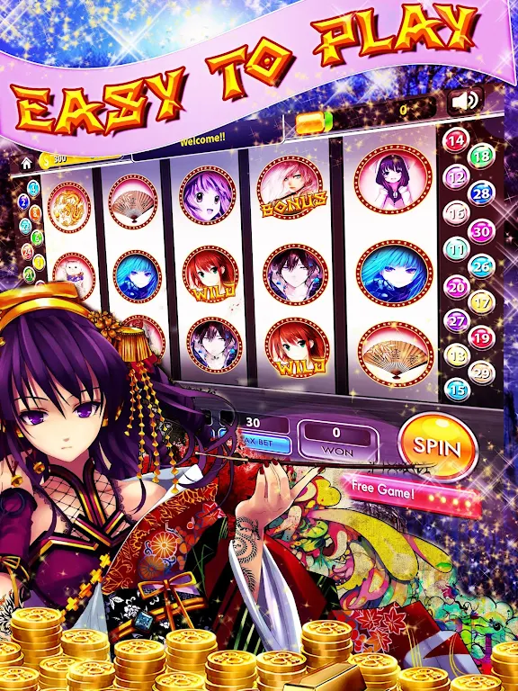Anime Slots – Tokyo Pokies スクリーンショット 0