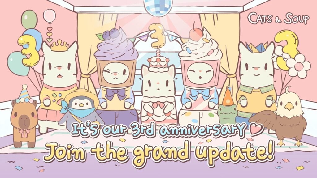 Celebrate Idle Tycoon Game Cats & Soup's 3rd Anniversary!