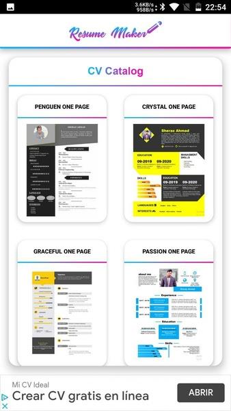 Resume Builder & CV maker :PDF應用截圖第0張