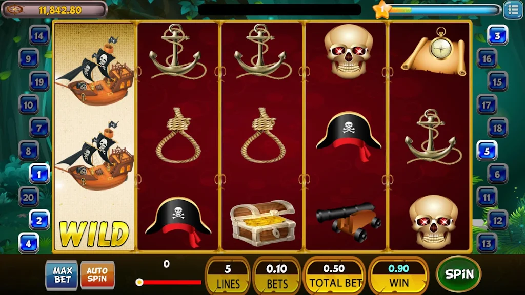Pirates Slot Machine Treasure Spins Captura de pantalla 0