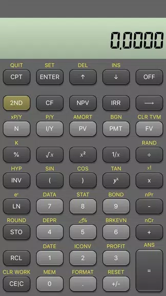 Schermata BA Financial Calculator 1