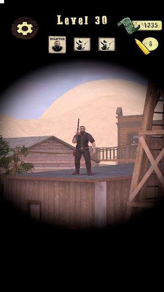 Wild West Sniper: Cowboy War Mod Screenshot 0