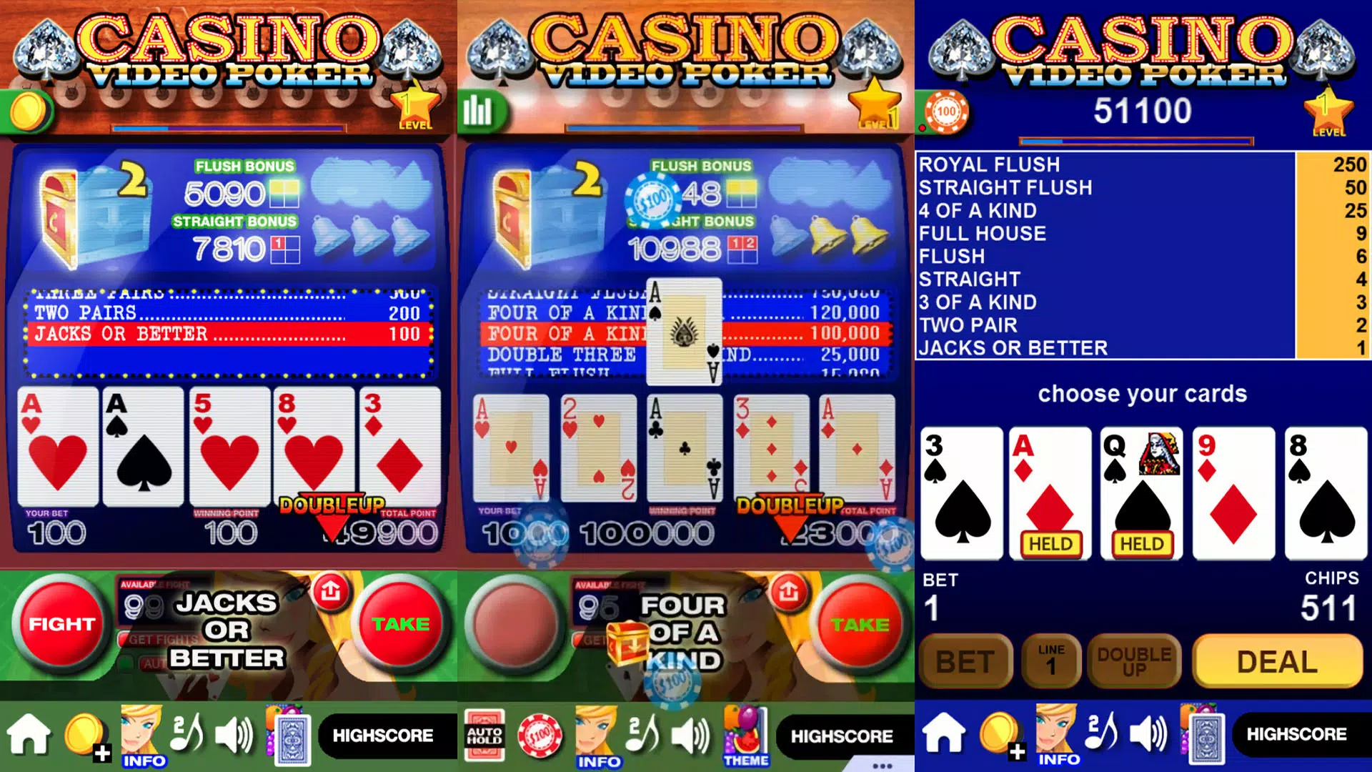 Casino Video Poker Capture d'écran 2