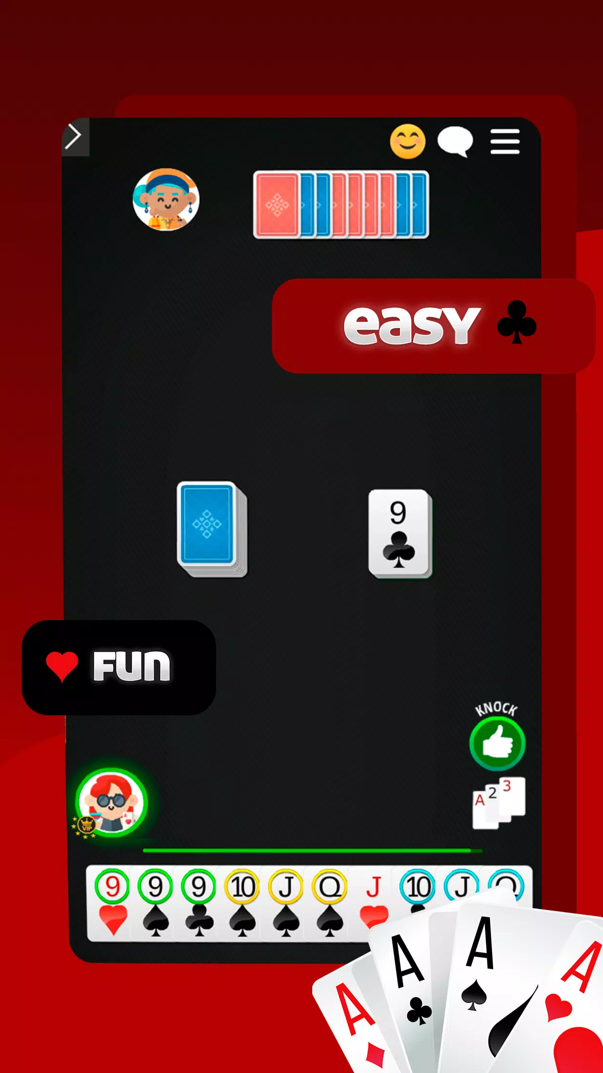Straight Gin Rummy Online ภาพหน้าจอ 1