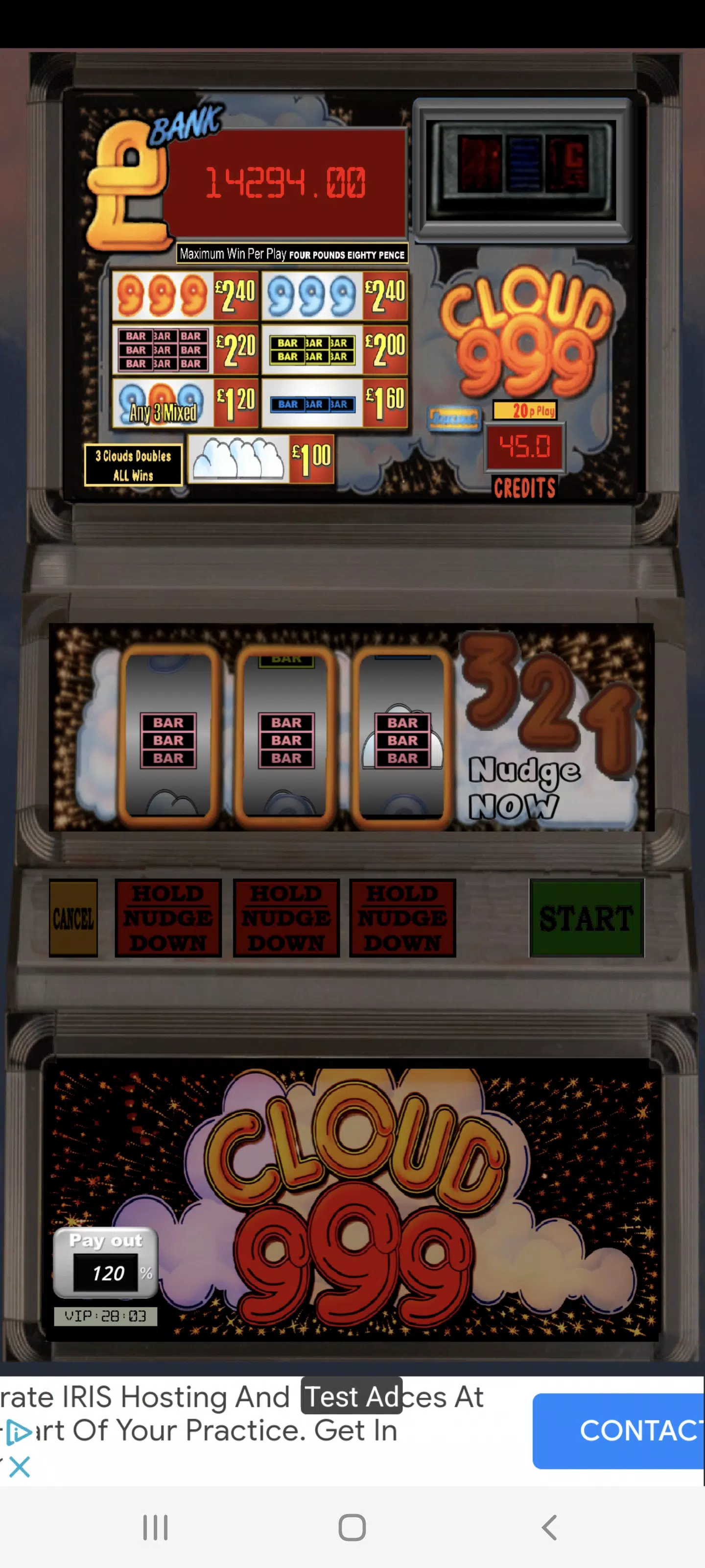 Cloud 999 UK Multi Stake Slot ဖန်သားပြင်ဓာတ်ပုံ 3