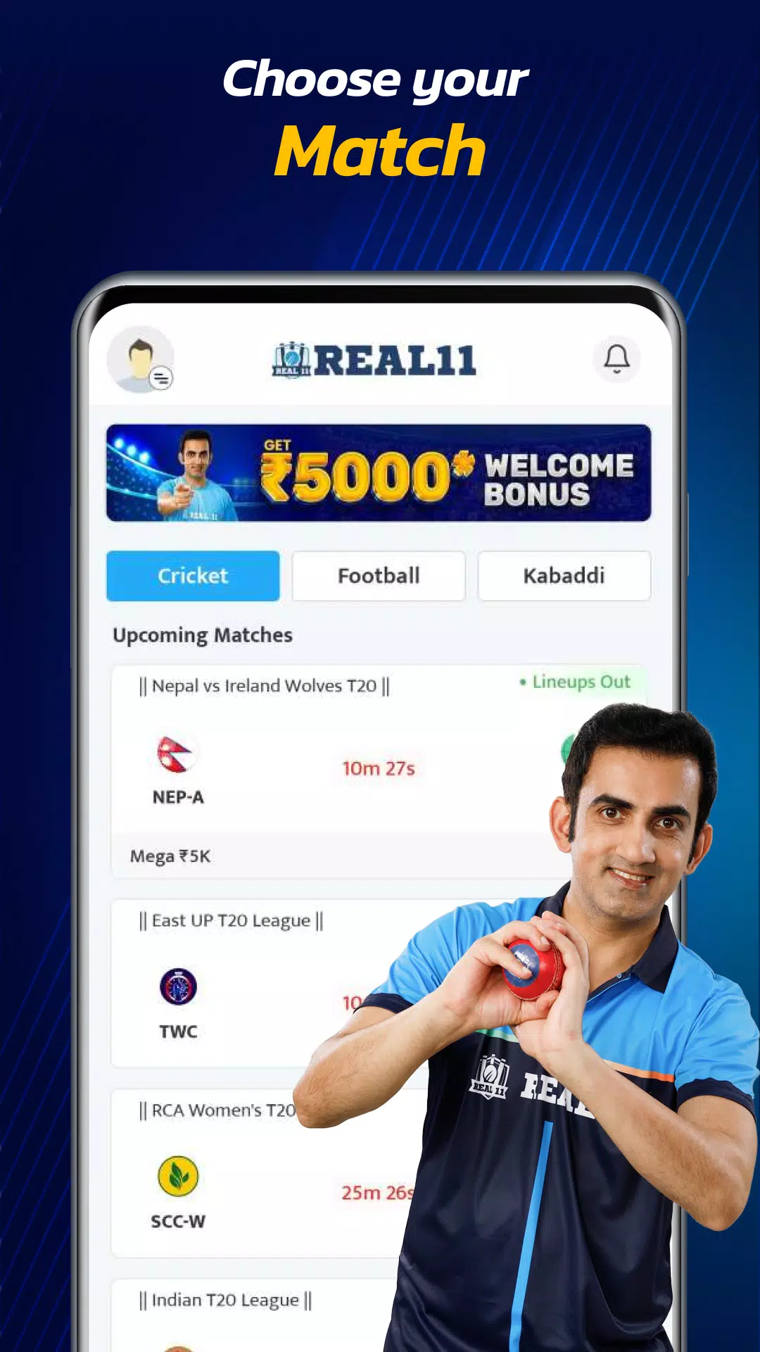 Real11: Play Fantasy Cricket 스크린샷 3