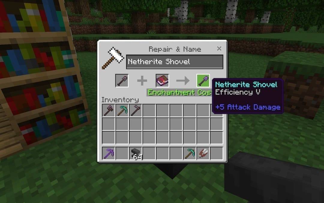 Minecraft Shovel Enchanted