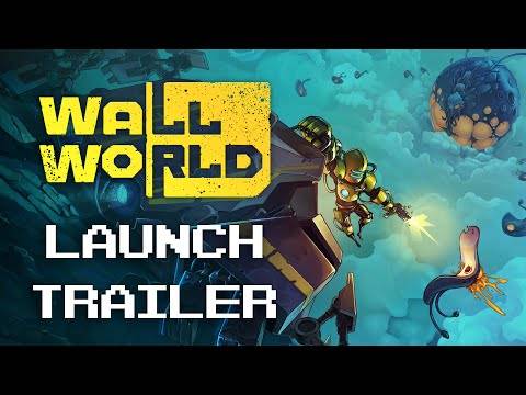 ウォール・ワールド』ゲームプレイ・スクリーンショット（ロボットのクモと戦闘の様子