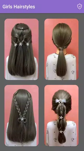 Girls Hairstyles Step By Step Captura de tela 0