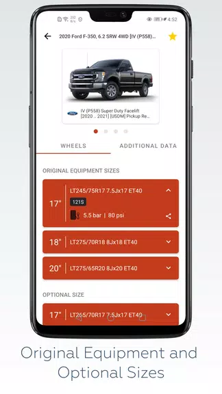 Wheel Size - Fitment database スクリーンショット 1