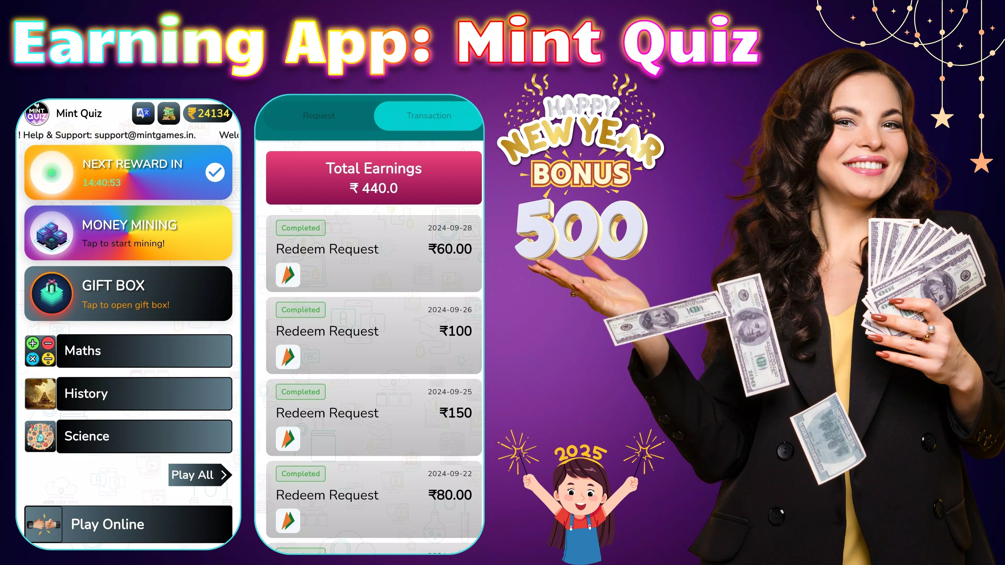 Earning App: Mint Quiz স্ক্রিনশট 0