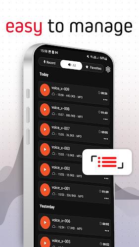 Voice Recorder Pro - VoiceX Captura de tela 2