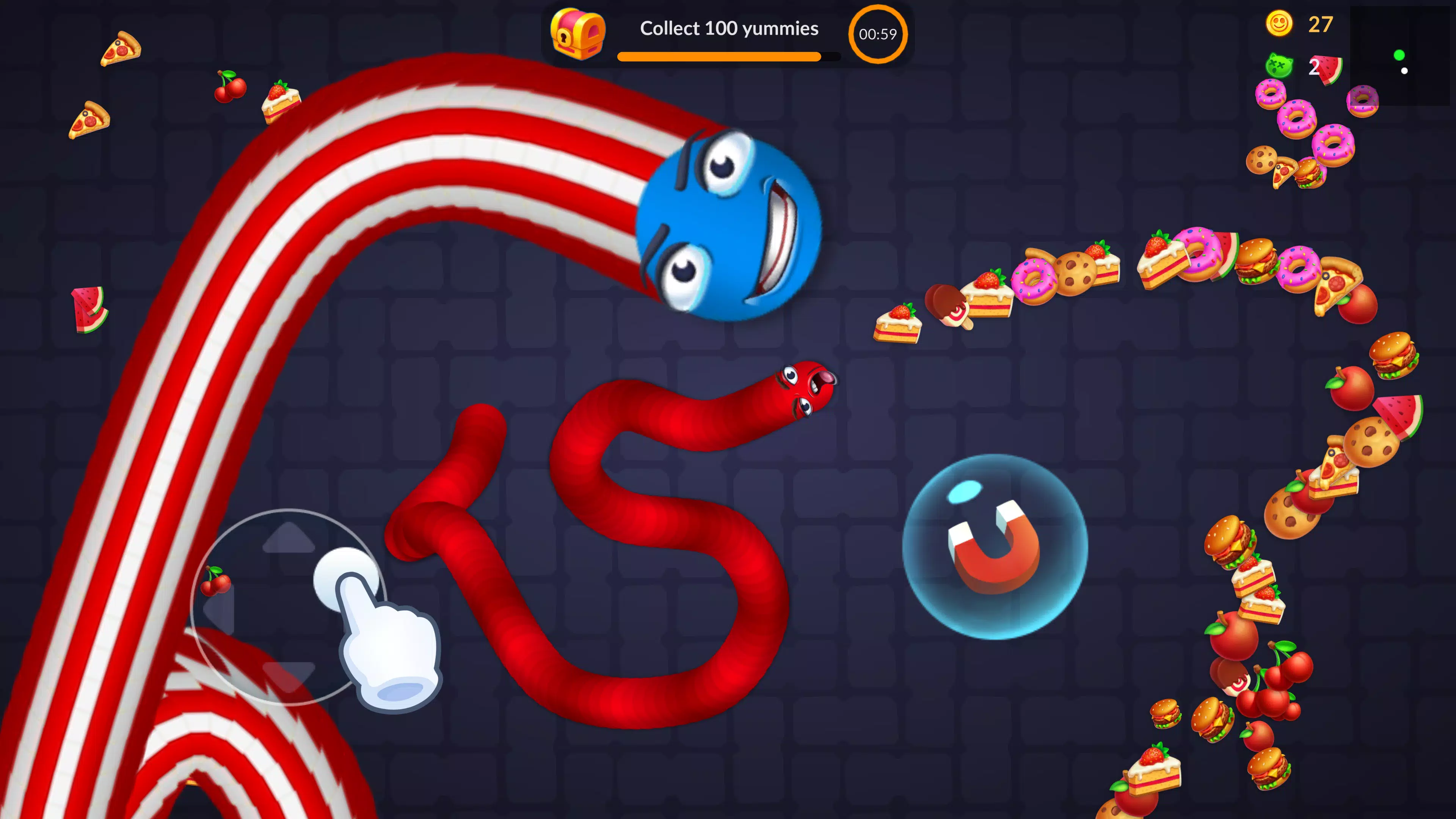 Snake vs Worms: amusement io Capture d'écran 2