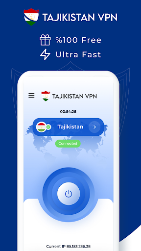 VPN Tajikistan - Get TJ IP Tangkapan skrin 0