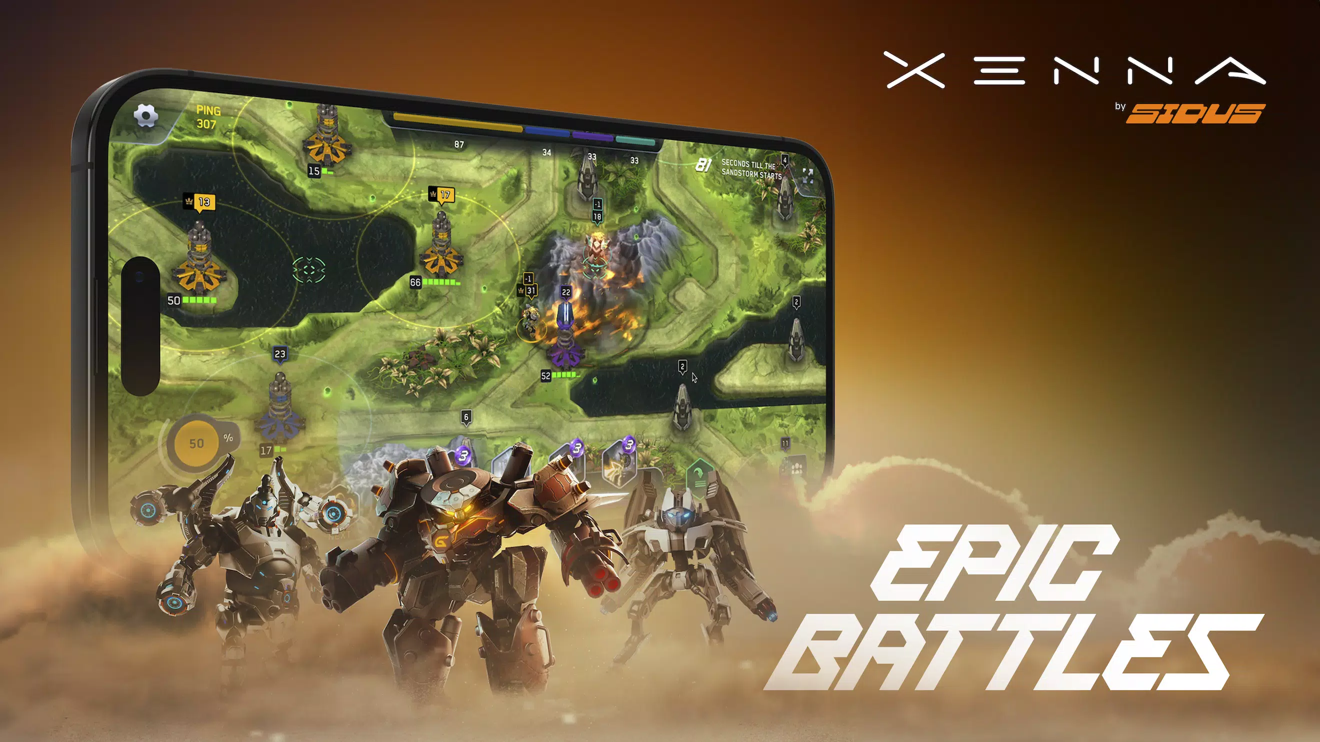 Xenna: Card Battle RTS Captura de pantalla 0