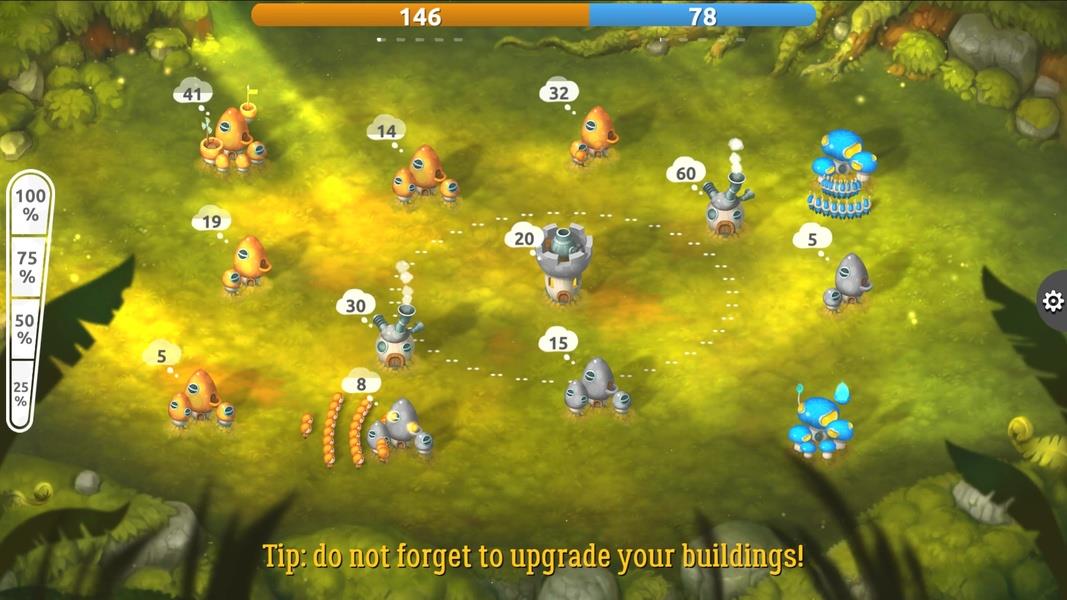 Mushroom Wars 2: RTS Strategy Schermafbeelding 1