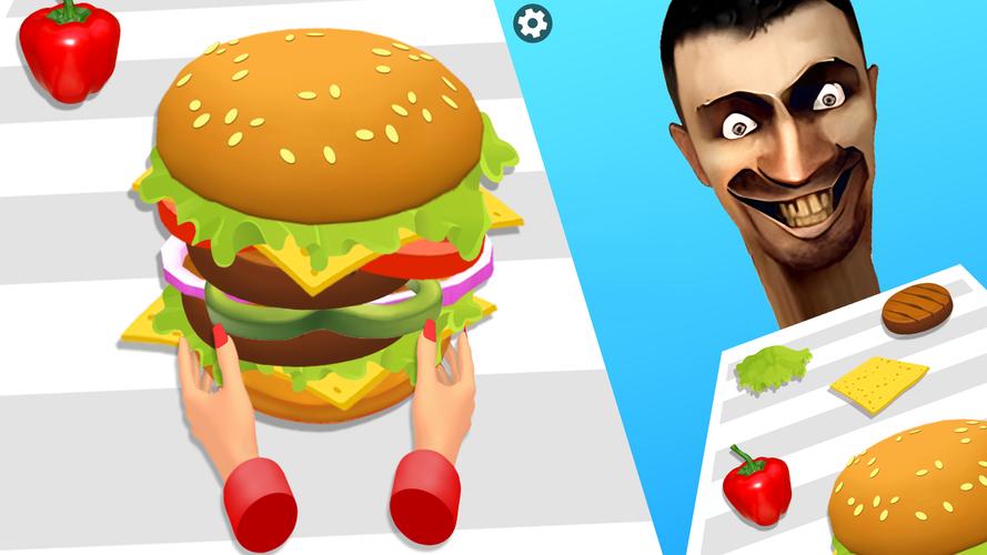 Burger Stack Run Game Zrzut ekranu 1