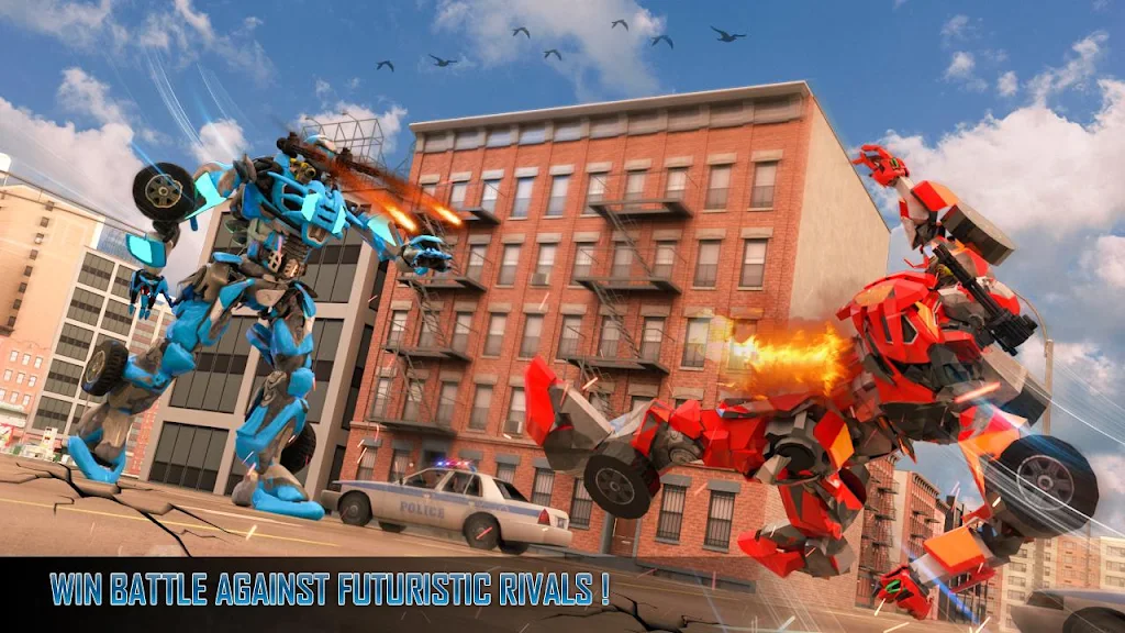 Police Air Jet Multi Robot Shooting Game应用截图第0张