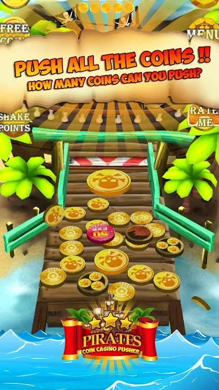 Pirates Coin Casino Pusher Скриншот 1