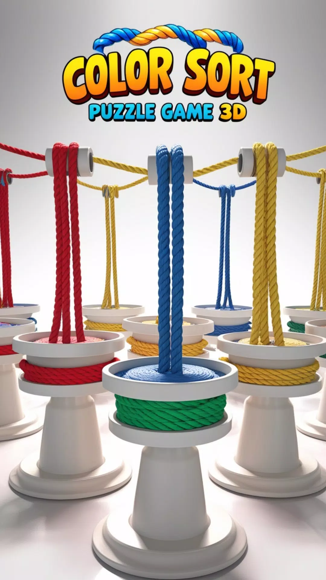 Rope Color Sort Puzzle Game 3D Скриншот 2