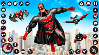 Bat Hero Dark Crime City Game Ekran Görüntüsü 1