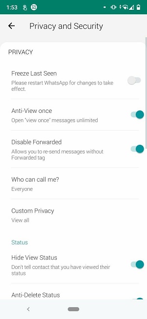 WhatsApp Plus v17.70 Schermafbeelding 1