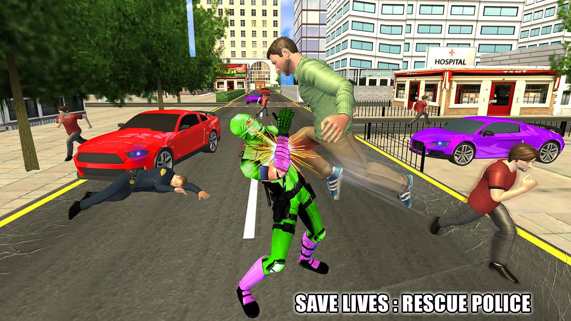 Flying Ninja Hero Crime Chase Captura de pantalla 2
