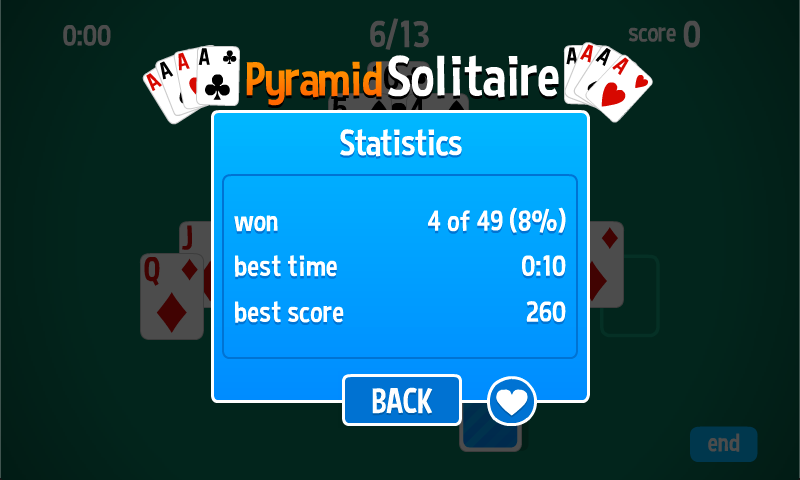 Pyramid Solitaire HD card game Screenshot 2